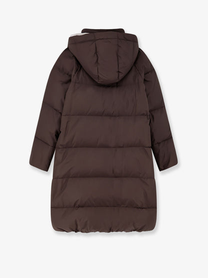 Nylon and cotton long down jacket thumbnail
