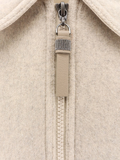 Double cashmere and wool cloth bomber thumbnail