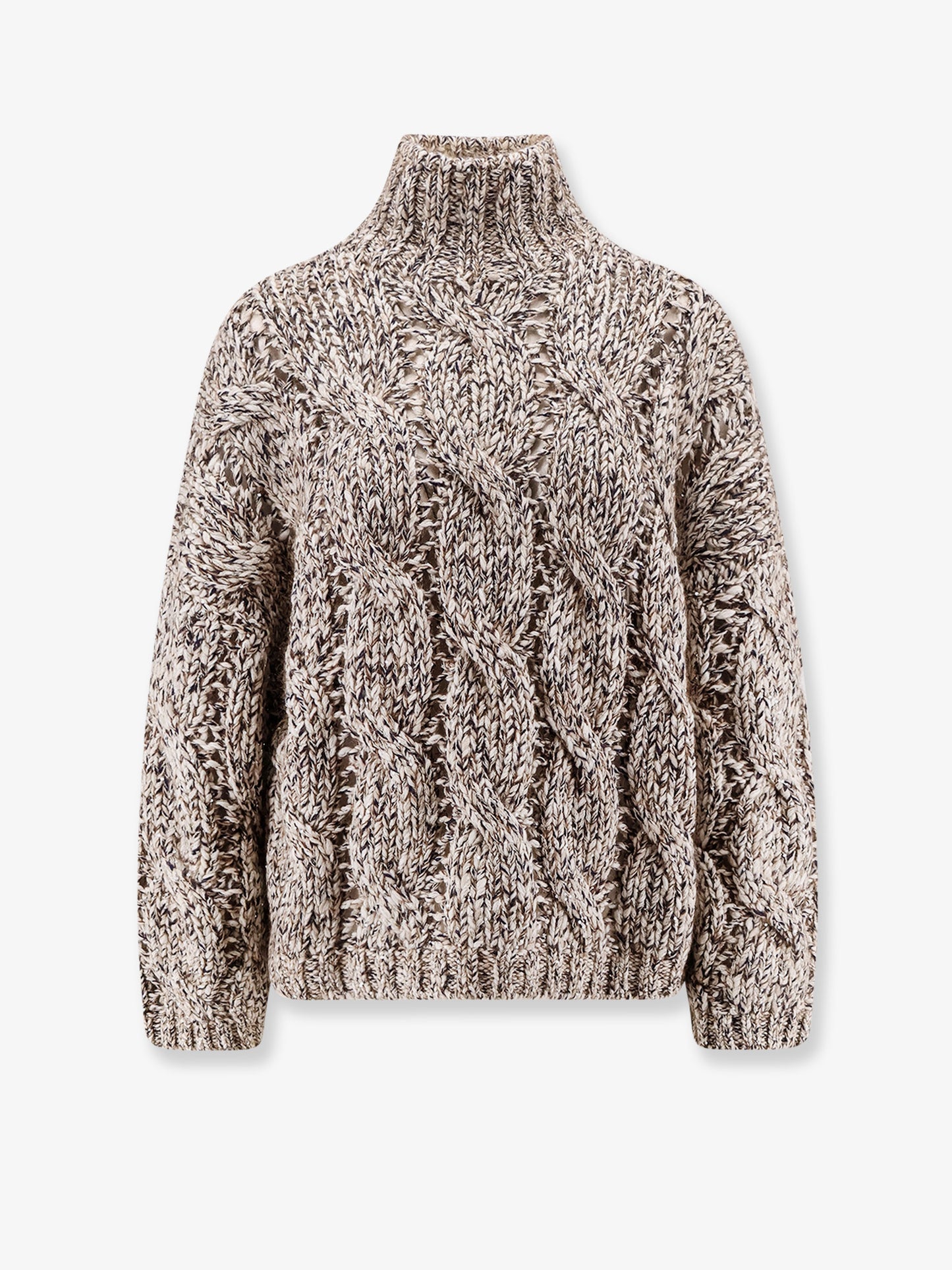Wool and cashmere turtleneck sweater with sequins