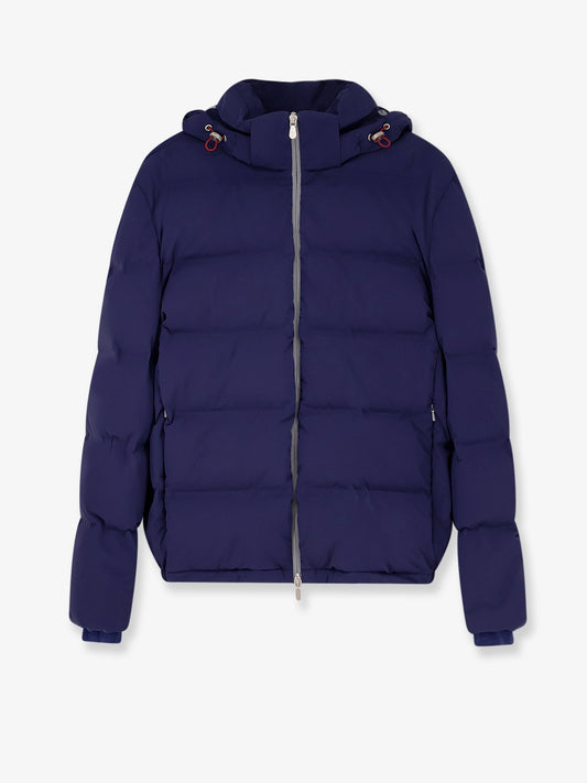 Nylon down jacket with hood
