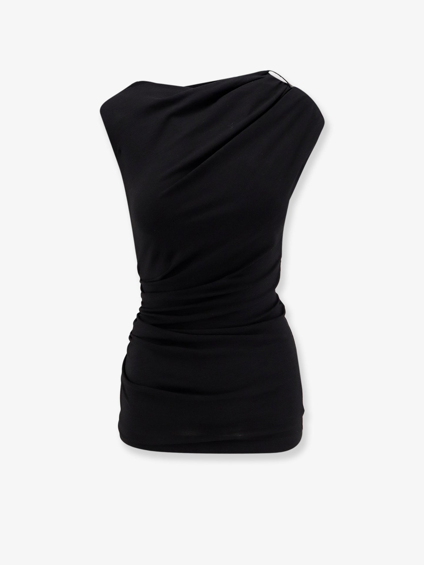 Wool and stretch viscose top