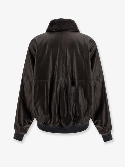 Aviator leather bomber thumbnail