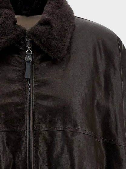 Aviator leather bomber thumbnail