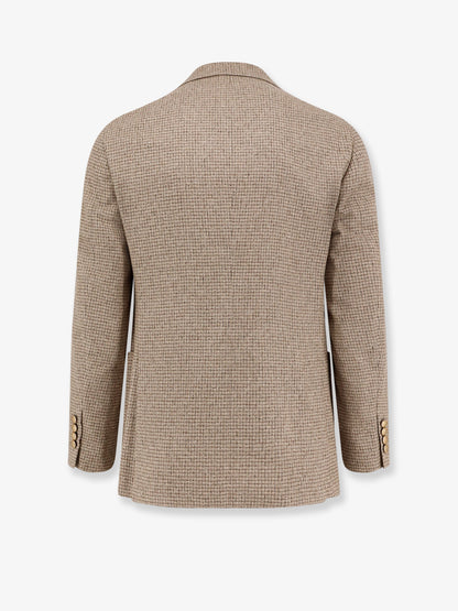 Silk, wool and cashmere double-breasted blazer thumbnail