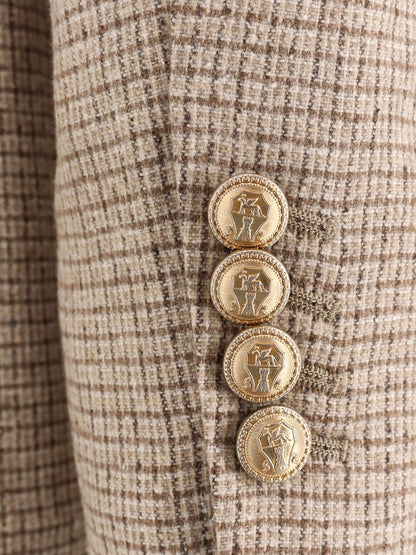 Silk, wool and cashmere double-breasted blazer thumbnail