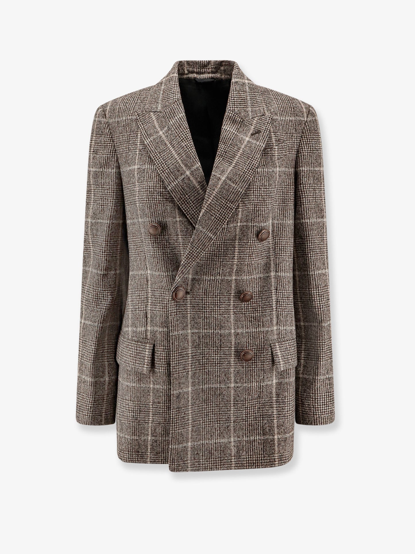 Double-breasted prince of Wales blazer