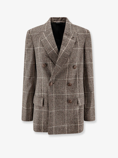 Double-breasted prince of Wales blazer thumbnail