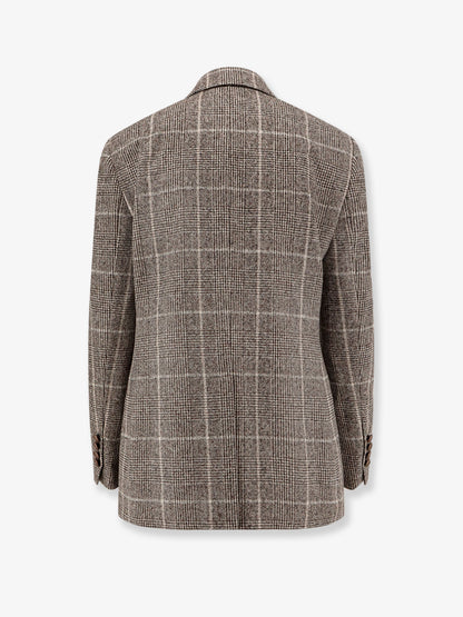 Double-breasted prince of Wales blazer thumbnail
