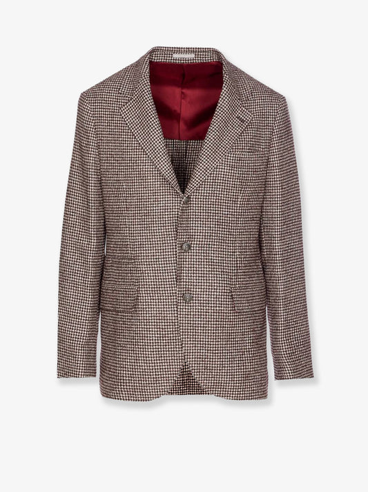 Single-breasted wool and alpaca blazer