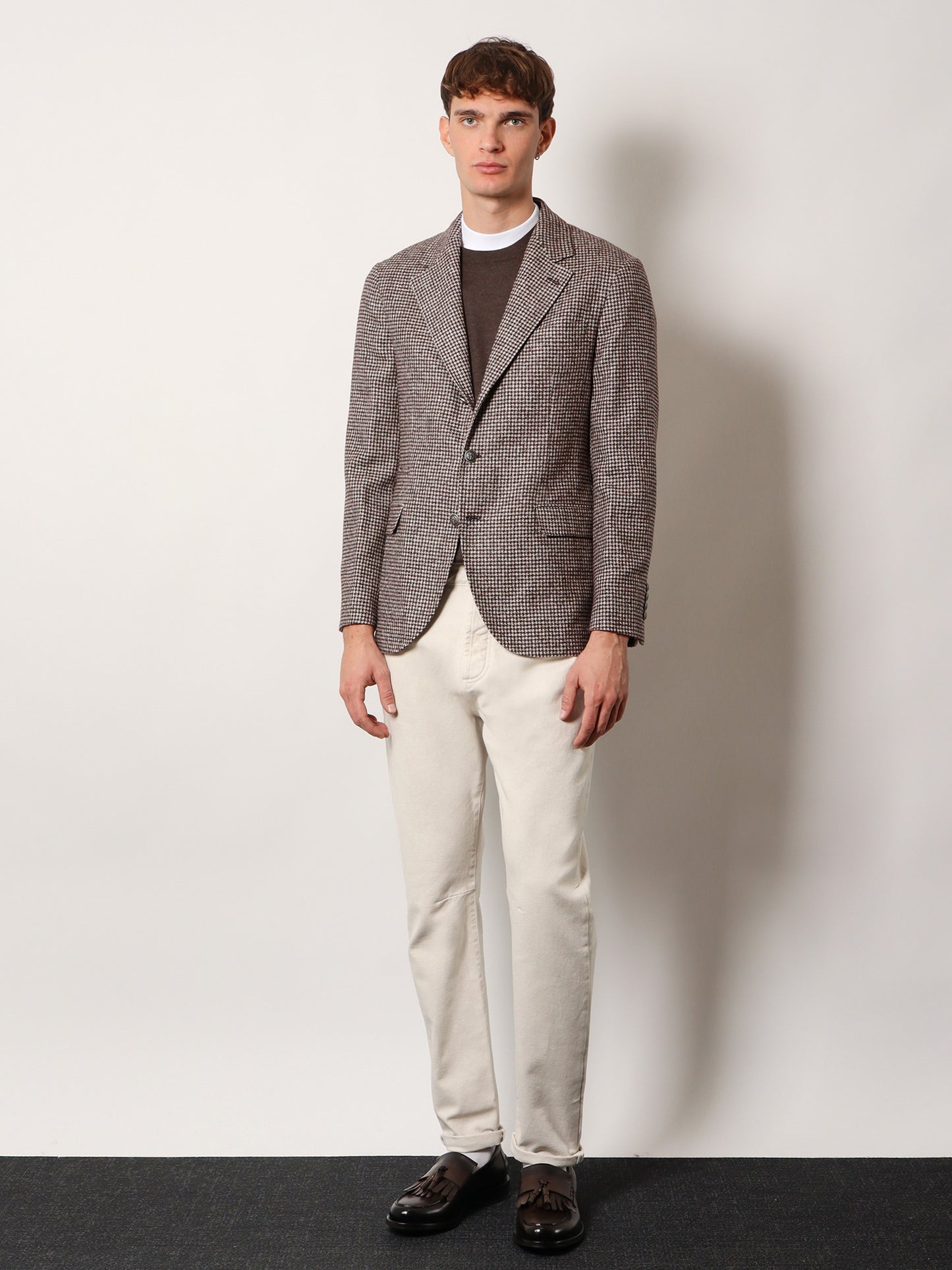 Single-breasted wool and alpaca blazer