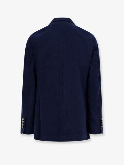 Deconstructed one-and-a-half-breasted corduroy blazer thumbnail