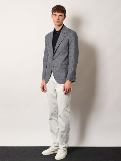 Herringbone wool and cashmere blazer thumbnail