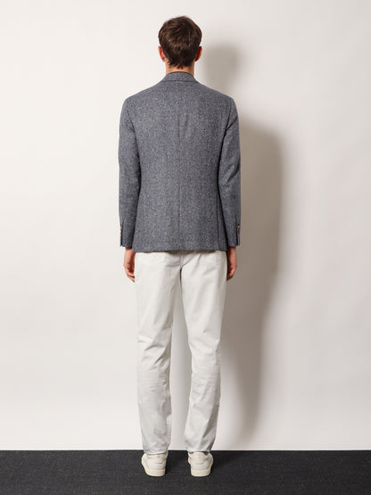 Herringbone wool and cashmere blazer thumbnail