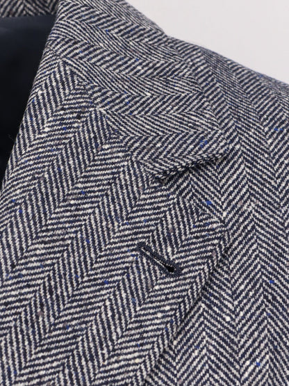 Herringbone wool and cashmere blazer thumbnail