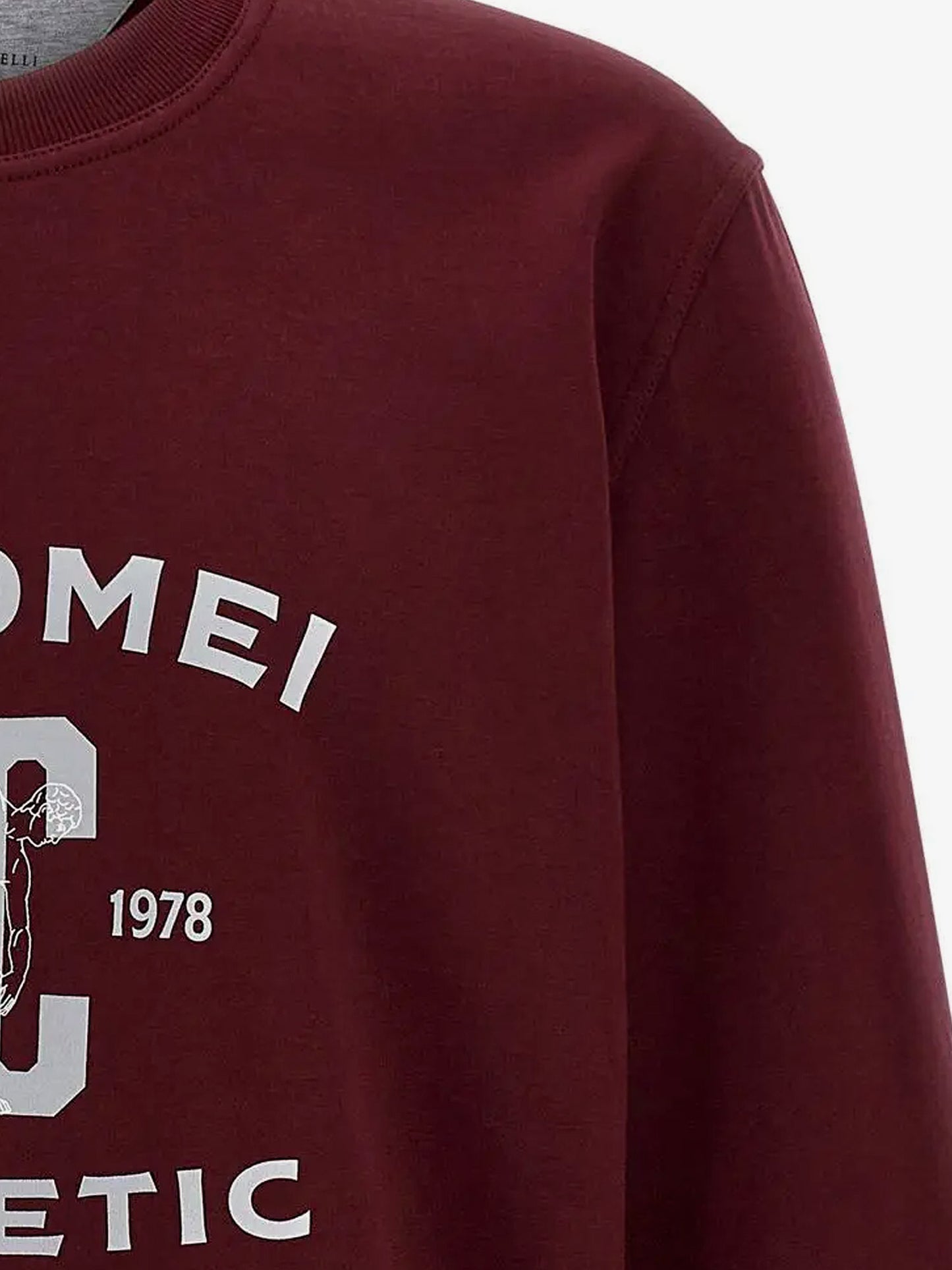 Cotton sweatshirt with print on the front