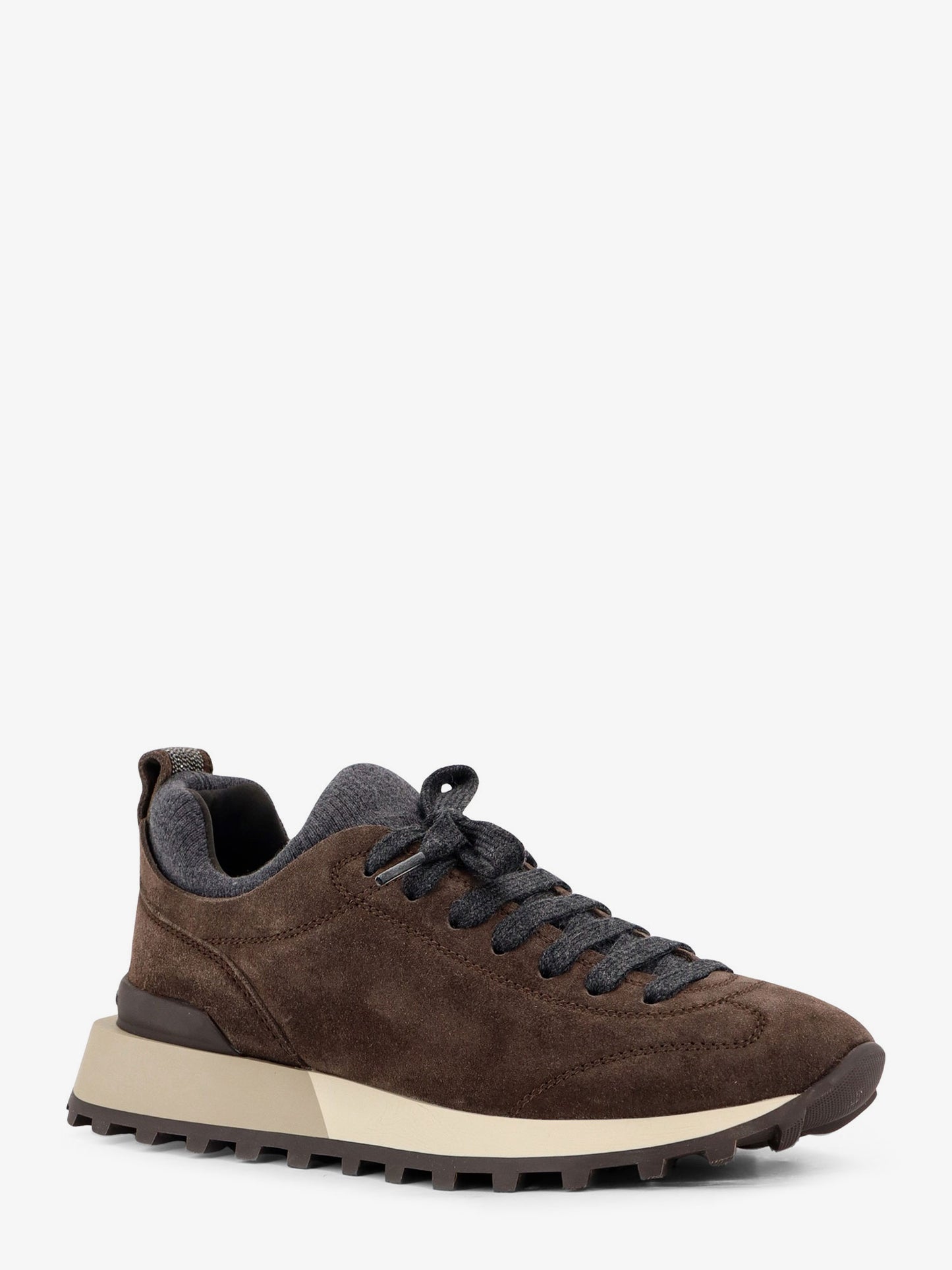 Suede sneakers with Monili detail on the back