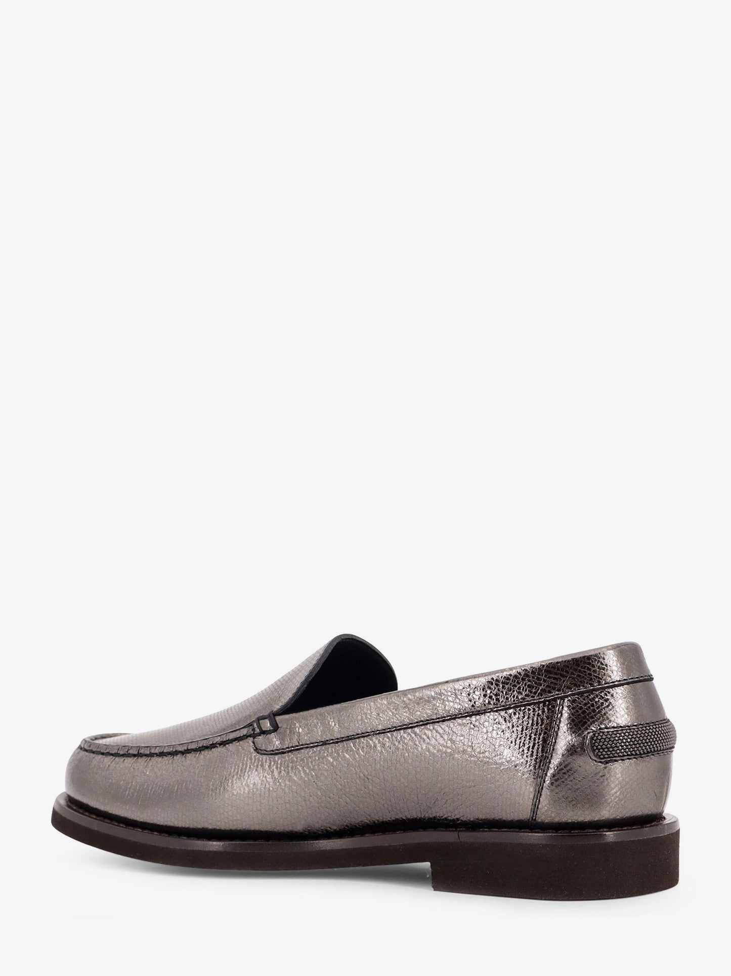 Penny laminated leather loafer