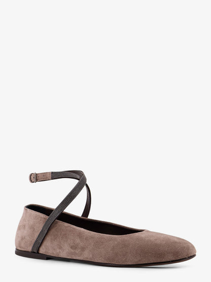 Suede Ballerinas with Monili detail thumbnail