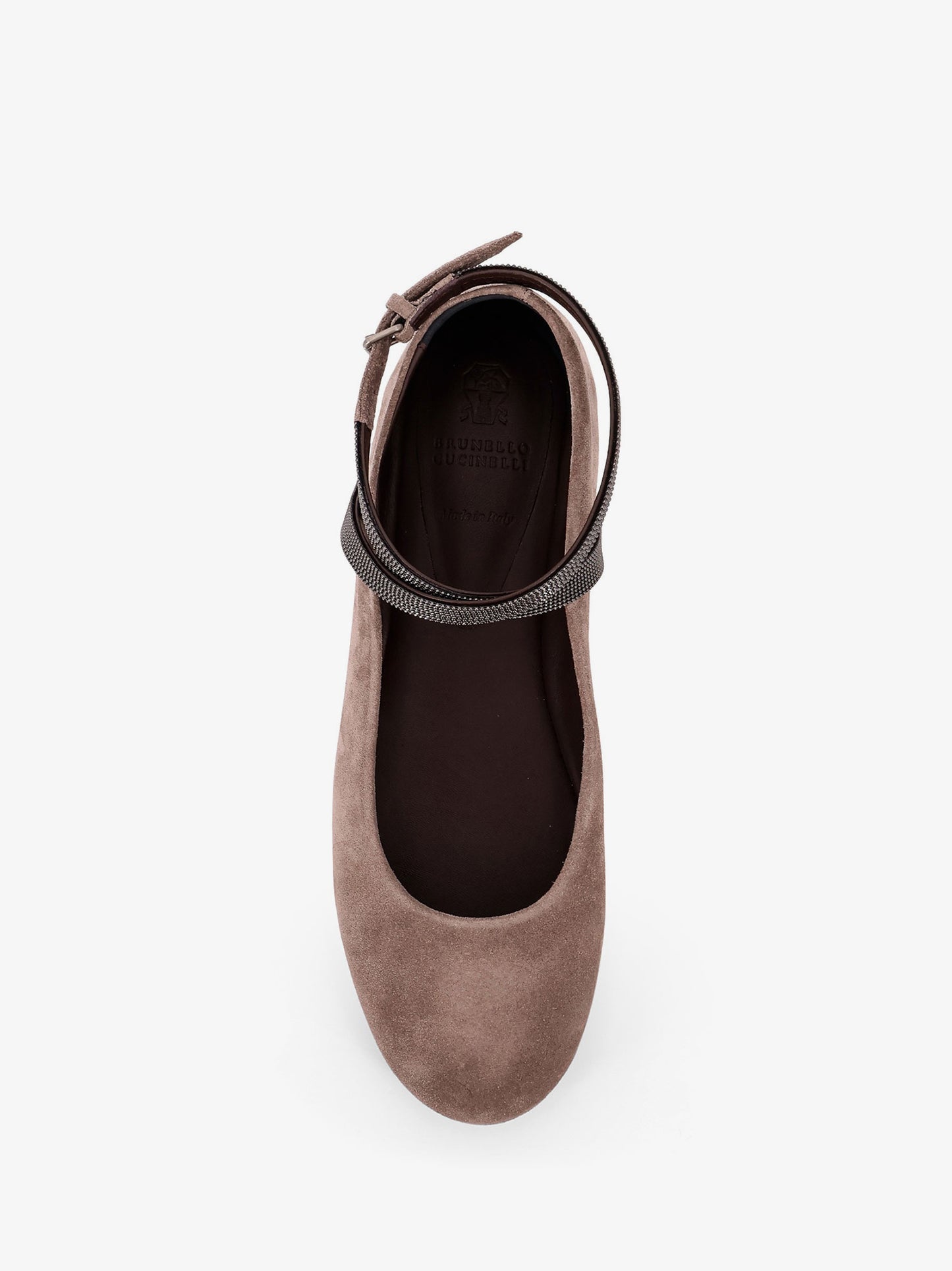 Suede Ballerinas with Monili detail