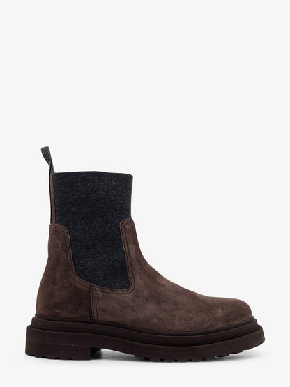 Suede ankle boots with Monili detail thumbnail