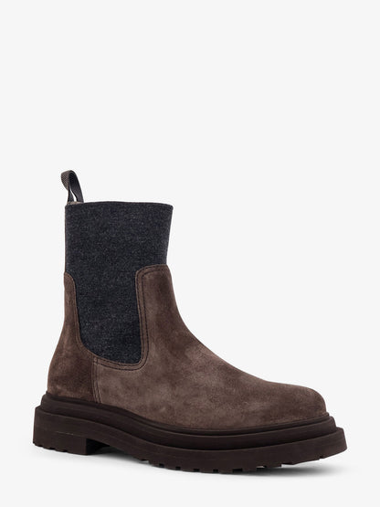 Suede ankle boots with Monili detail thumbnail