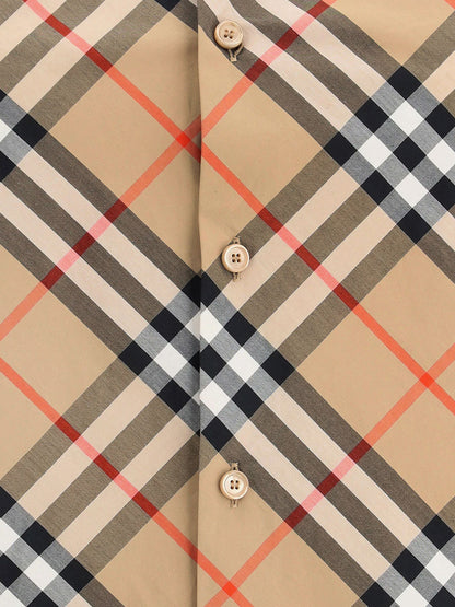 Cotton shirt with Burberry Check motif thumbnail