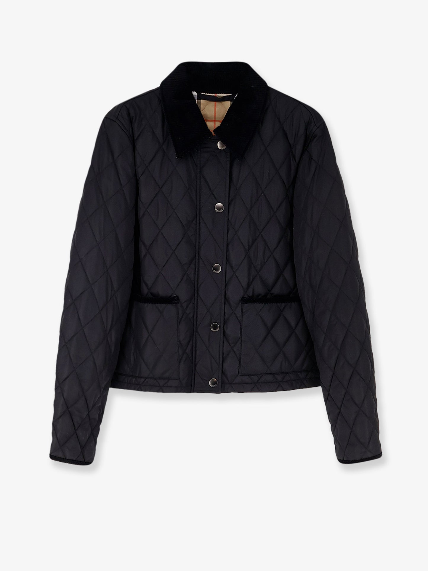 Nylon jacket with stitching