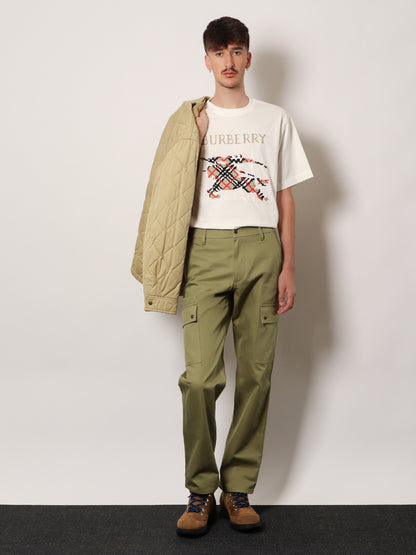 Cotton trousers with Logo embroidery thumbnail