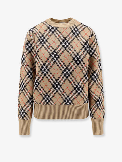 Wool sweater with Burberry Check motif thumbnail