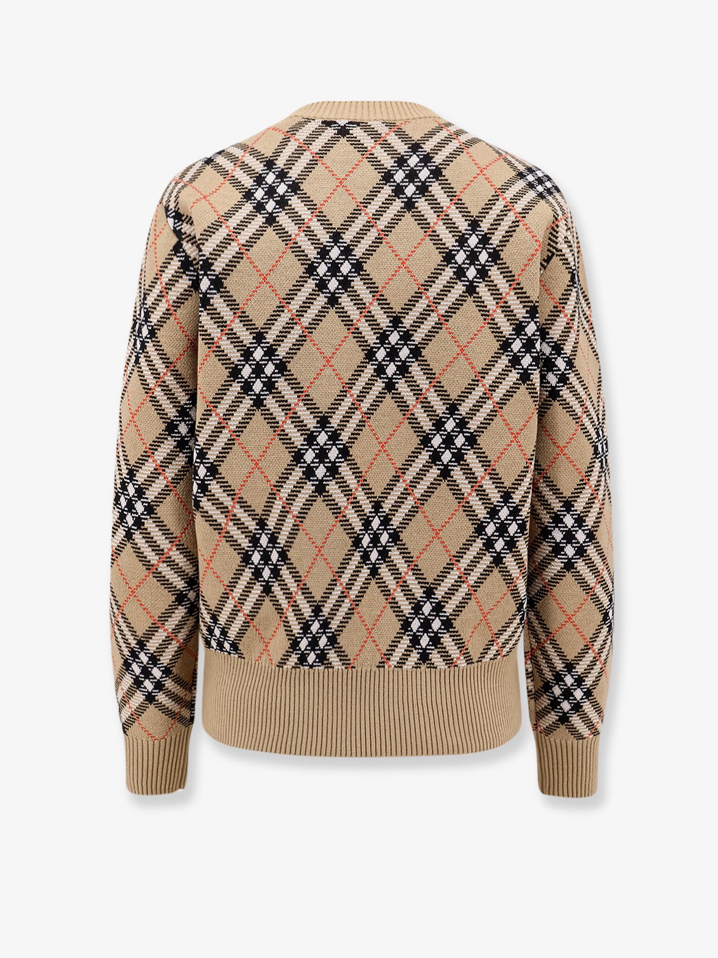 Wool sweater with Burberry Check motif