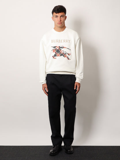 Cotton sweatshirt with logo embroidery thumbnail