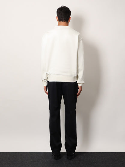 Cotton sweatshirt with logo embroidery thumbnail