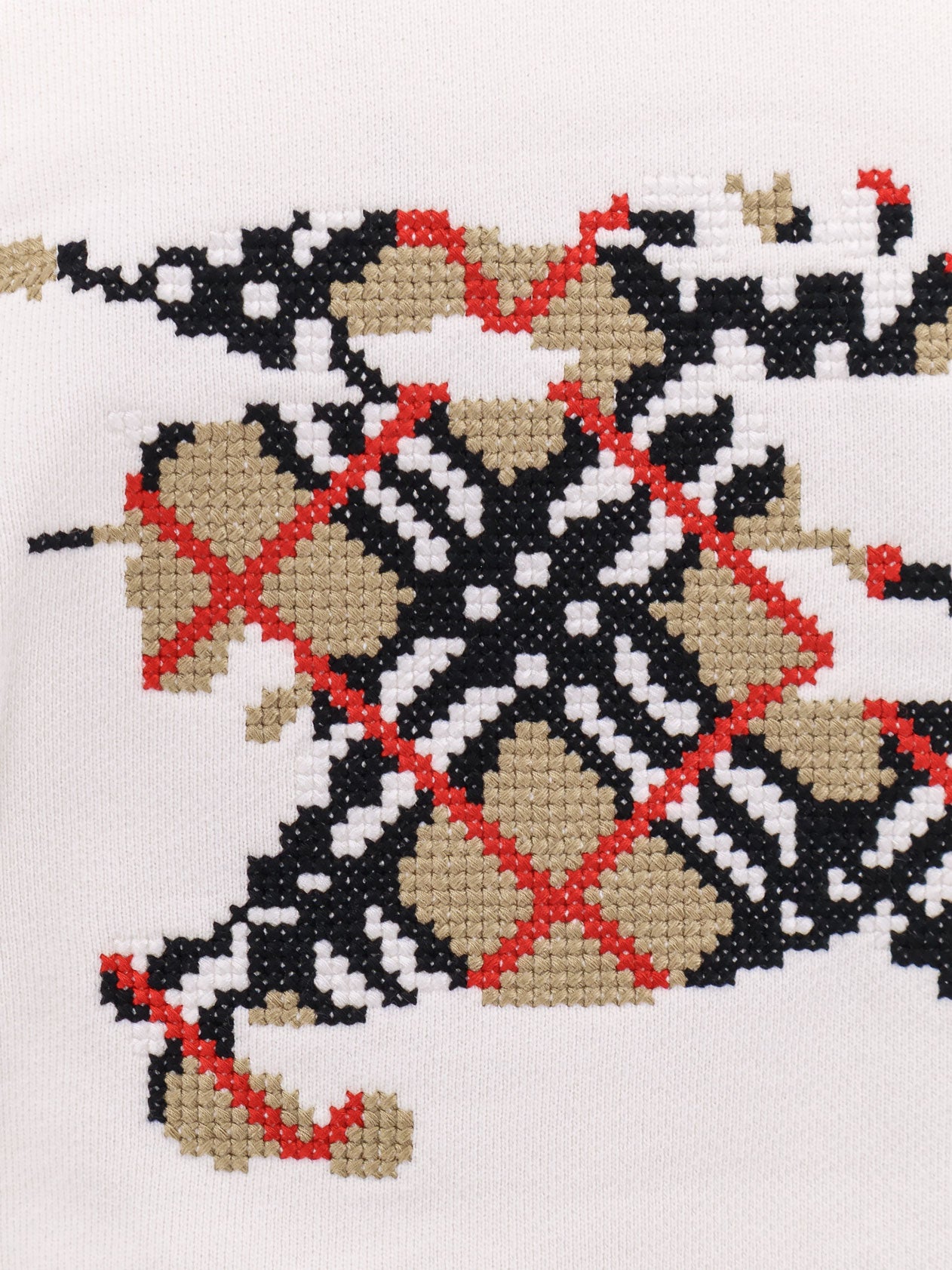 Cotton sweatshirt with logo embroidery