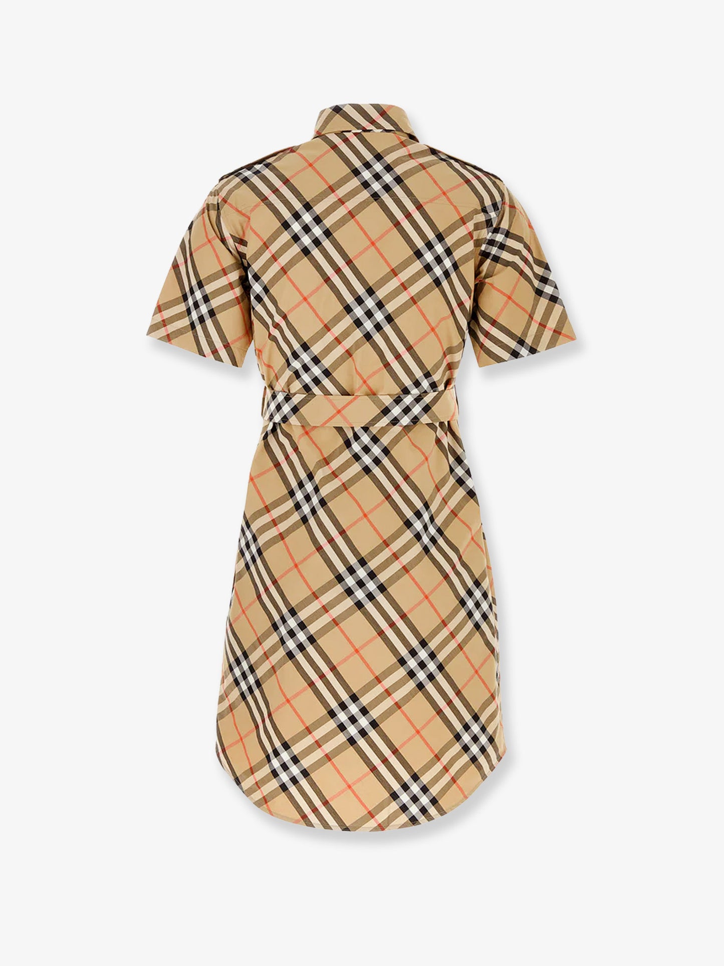 Chemisier cotton dress with Check print