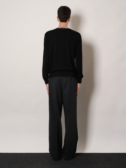 Wool sweater with Check profiles thumbnail