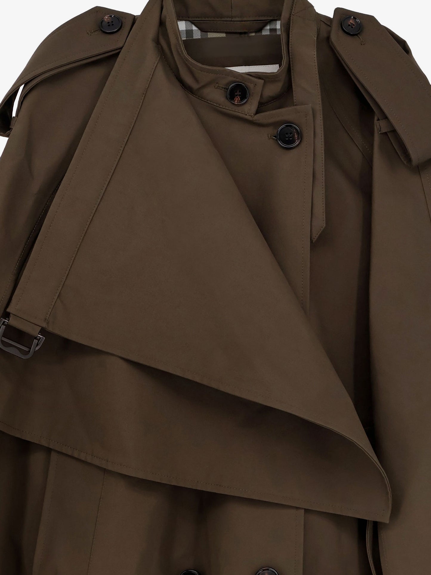 Cotton cape with Traditional Check lining