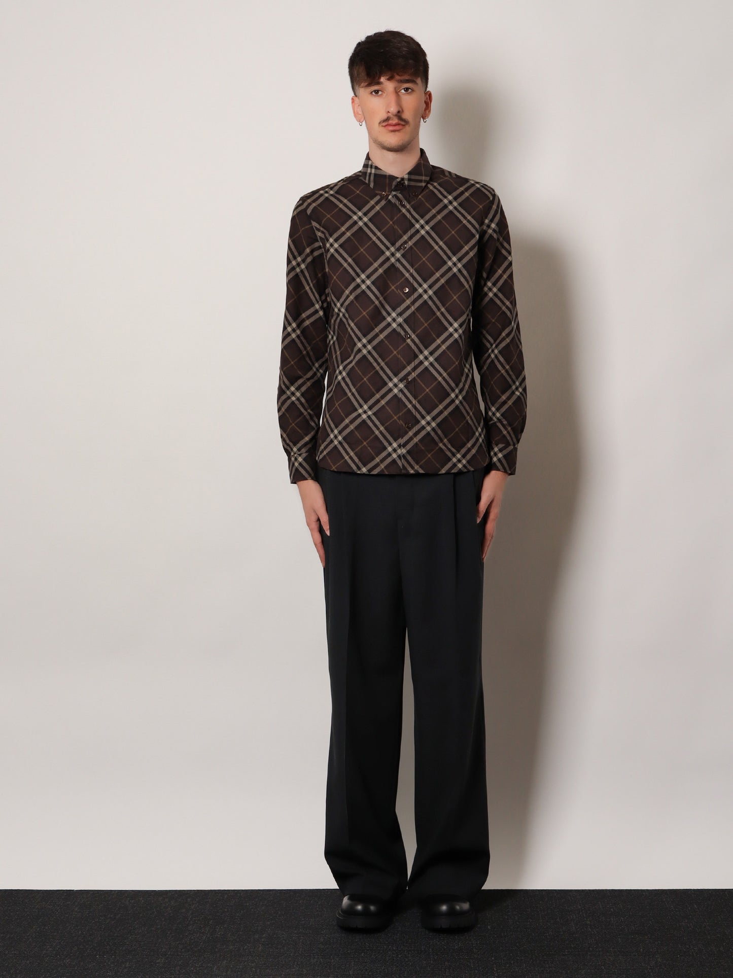 Cotton shirt with Check motif