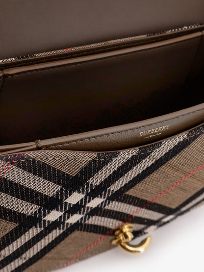 Bridle Canvas and Leather Check Shoulder Bag thumbnail