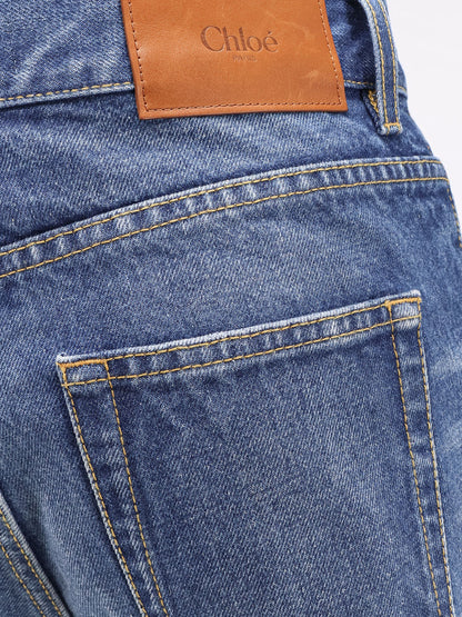 Jeans with leather logo tag thumbnail