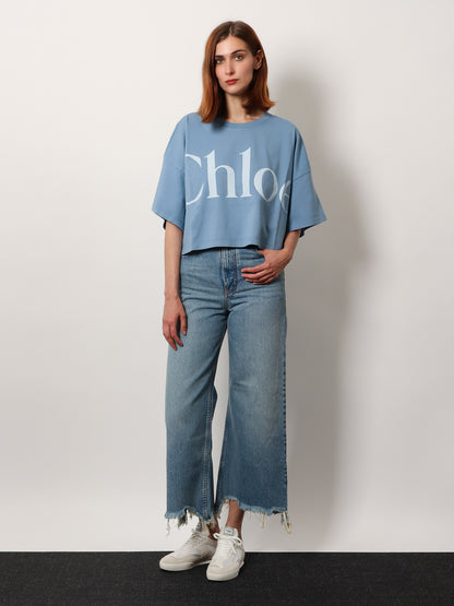 Cropped cotton t-shirt thumbnail