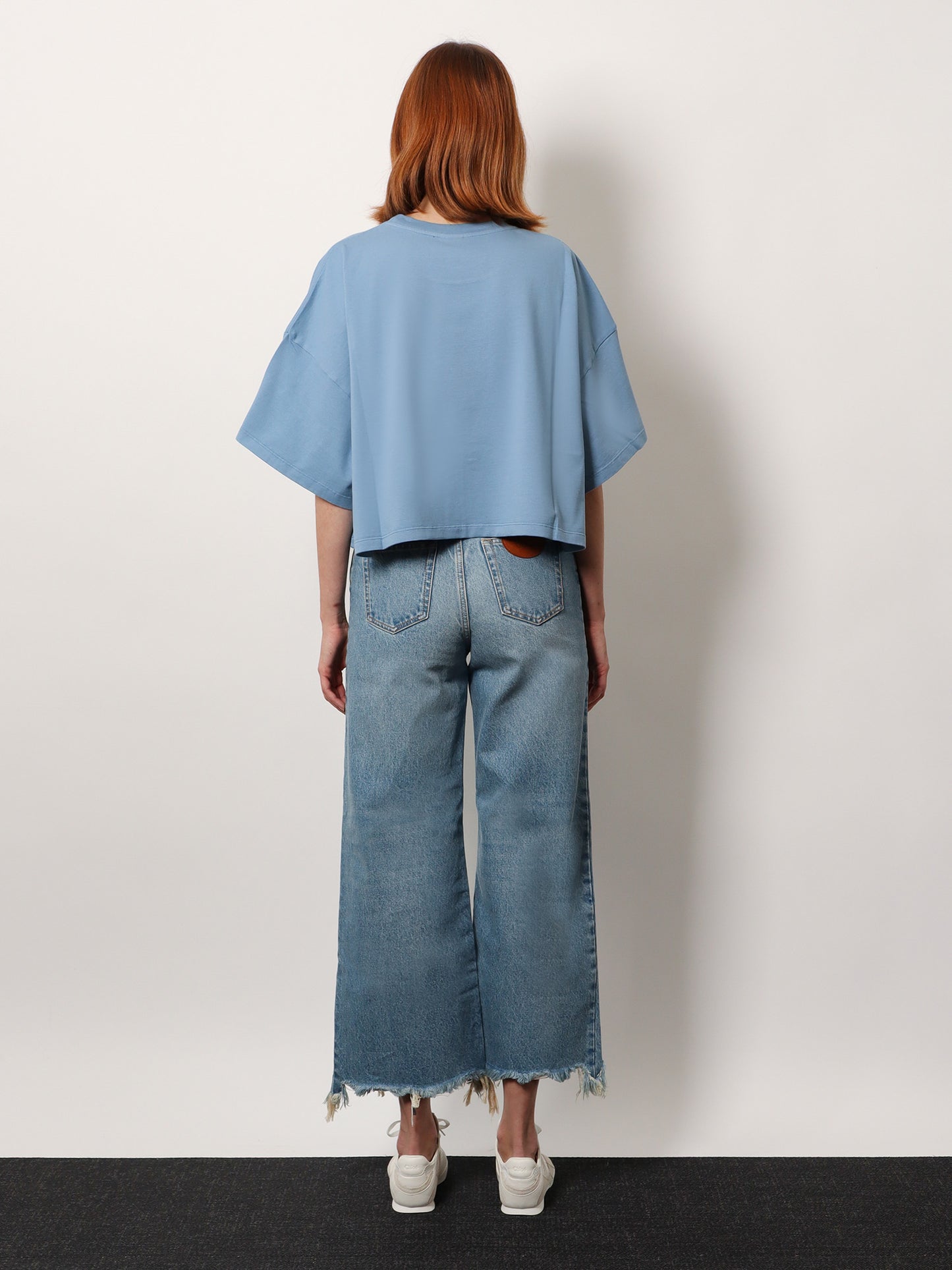 Cropped cotton t-shirt