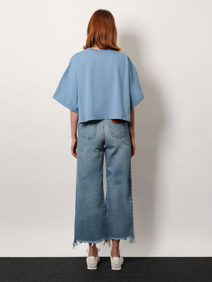 Cropped cotton t-shirt thumbnail