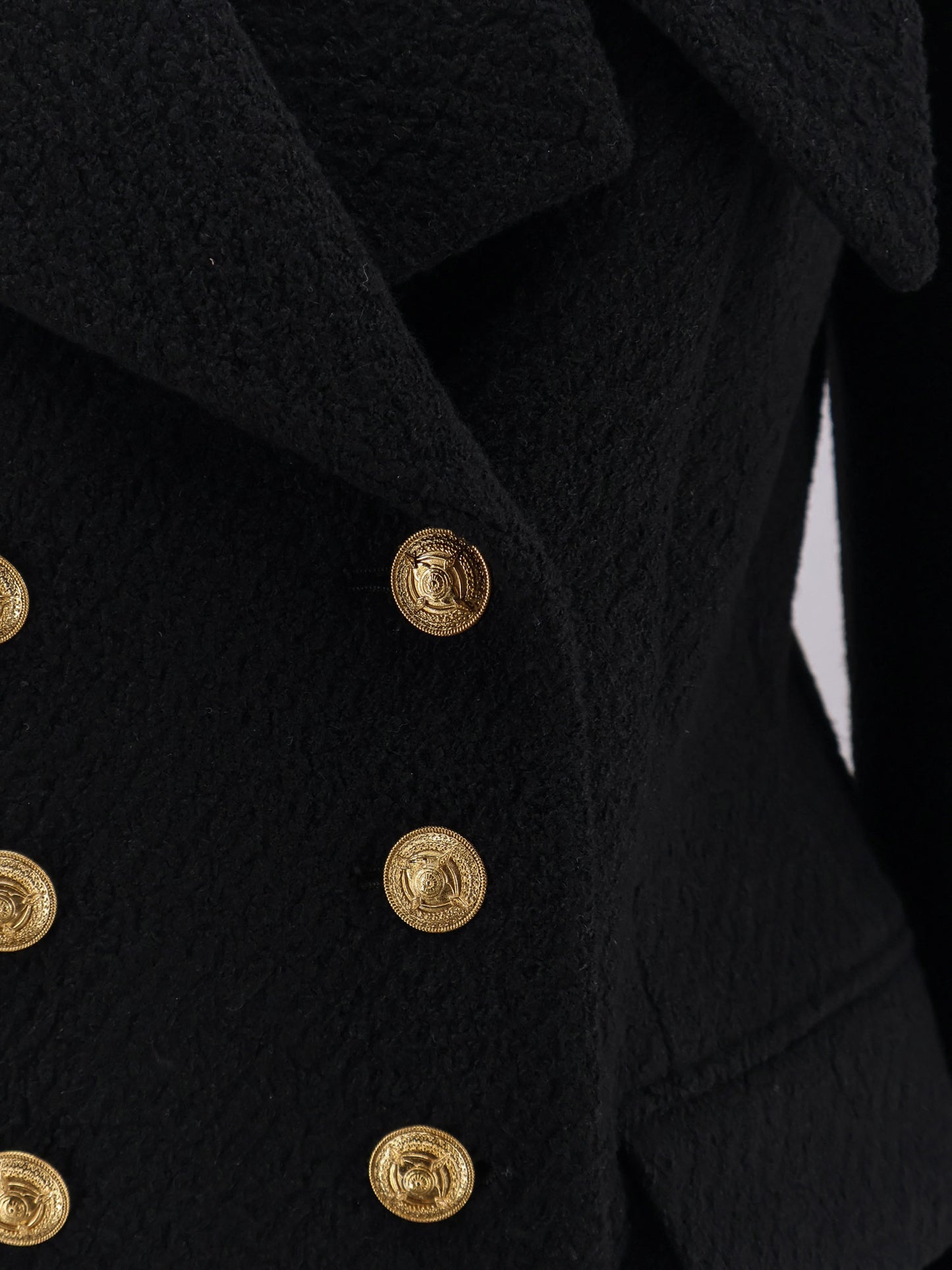 Double-breasted virgin wool blend blazer