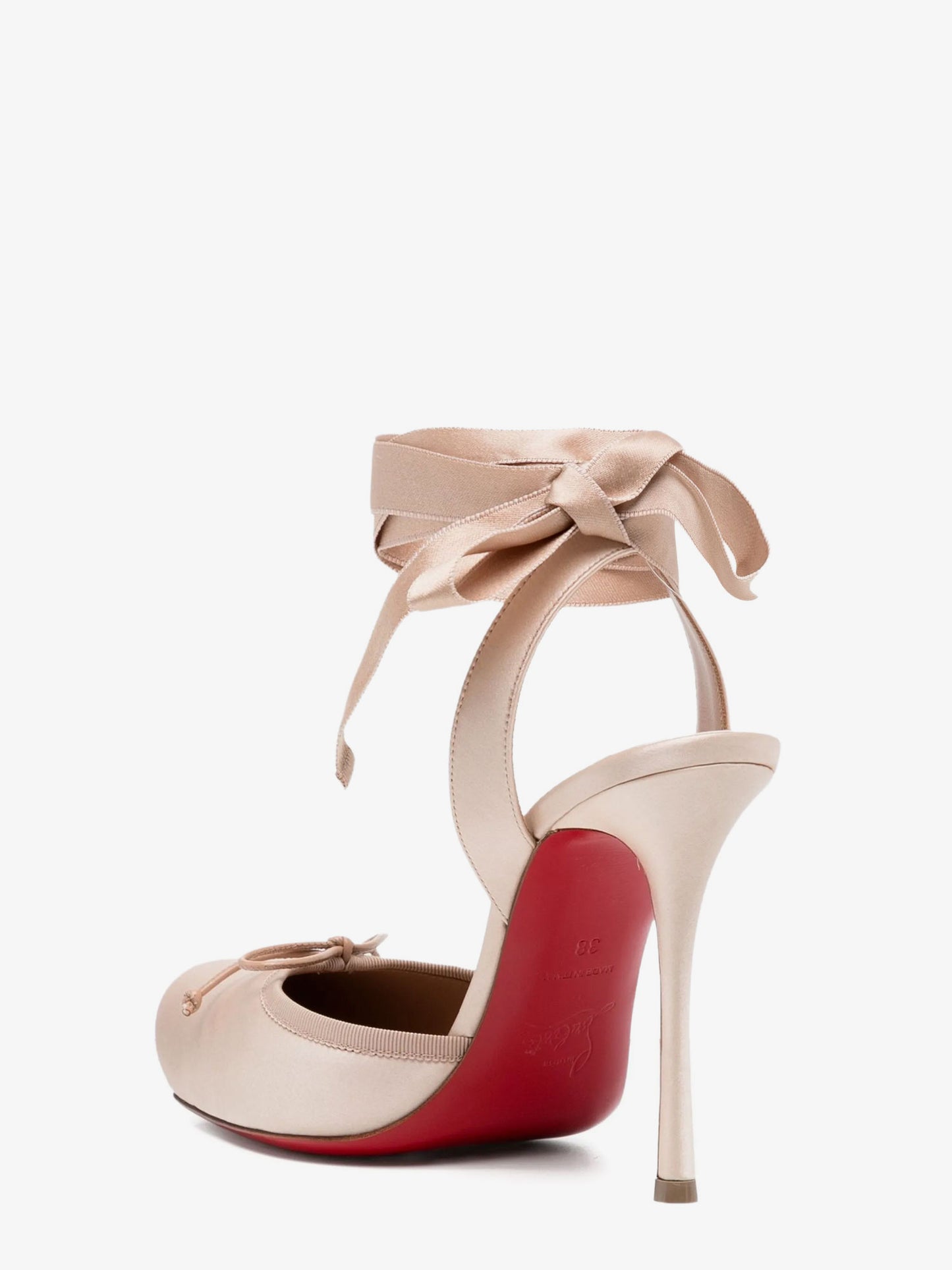 Cassia Tie Up Louboutin Heels Cassia Lace Up Satin Pumps CHRISTIAN