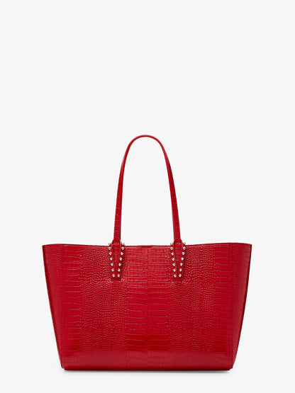 Cabata leather shoulder bag with croco effect thumbnail