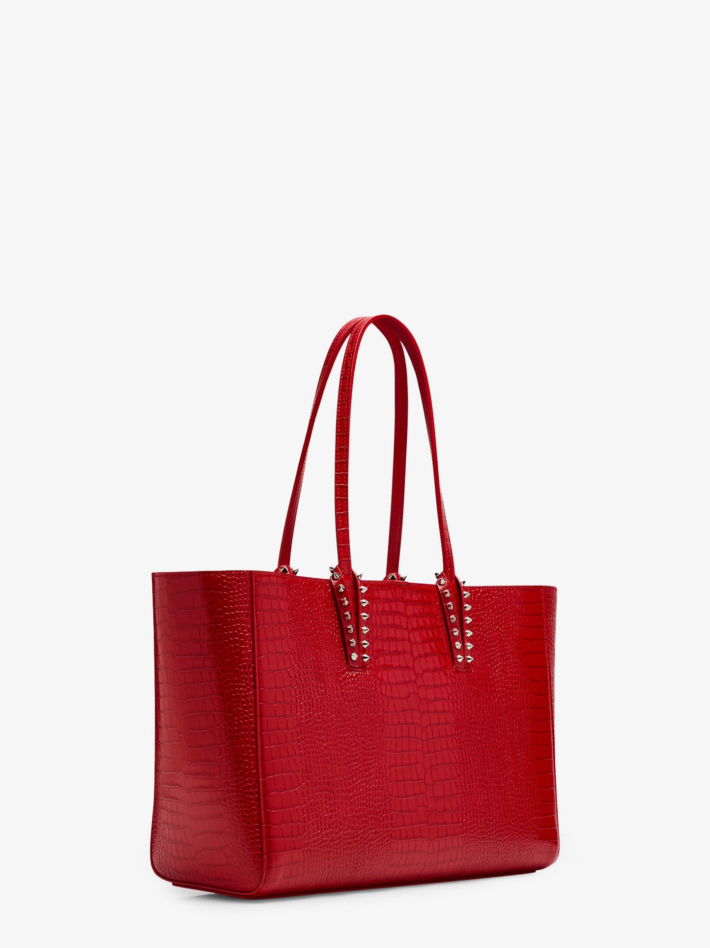Cabata leather shoulder bag with croco effect