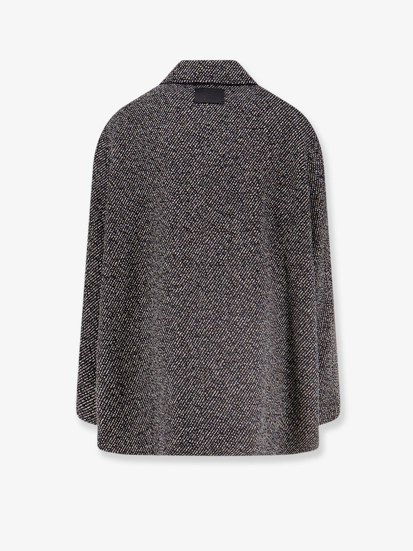 Recycled wool blend short coat