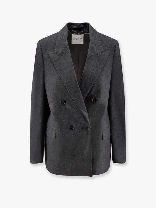 Wool melange blend blazer