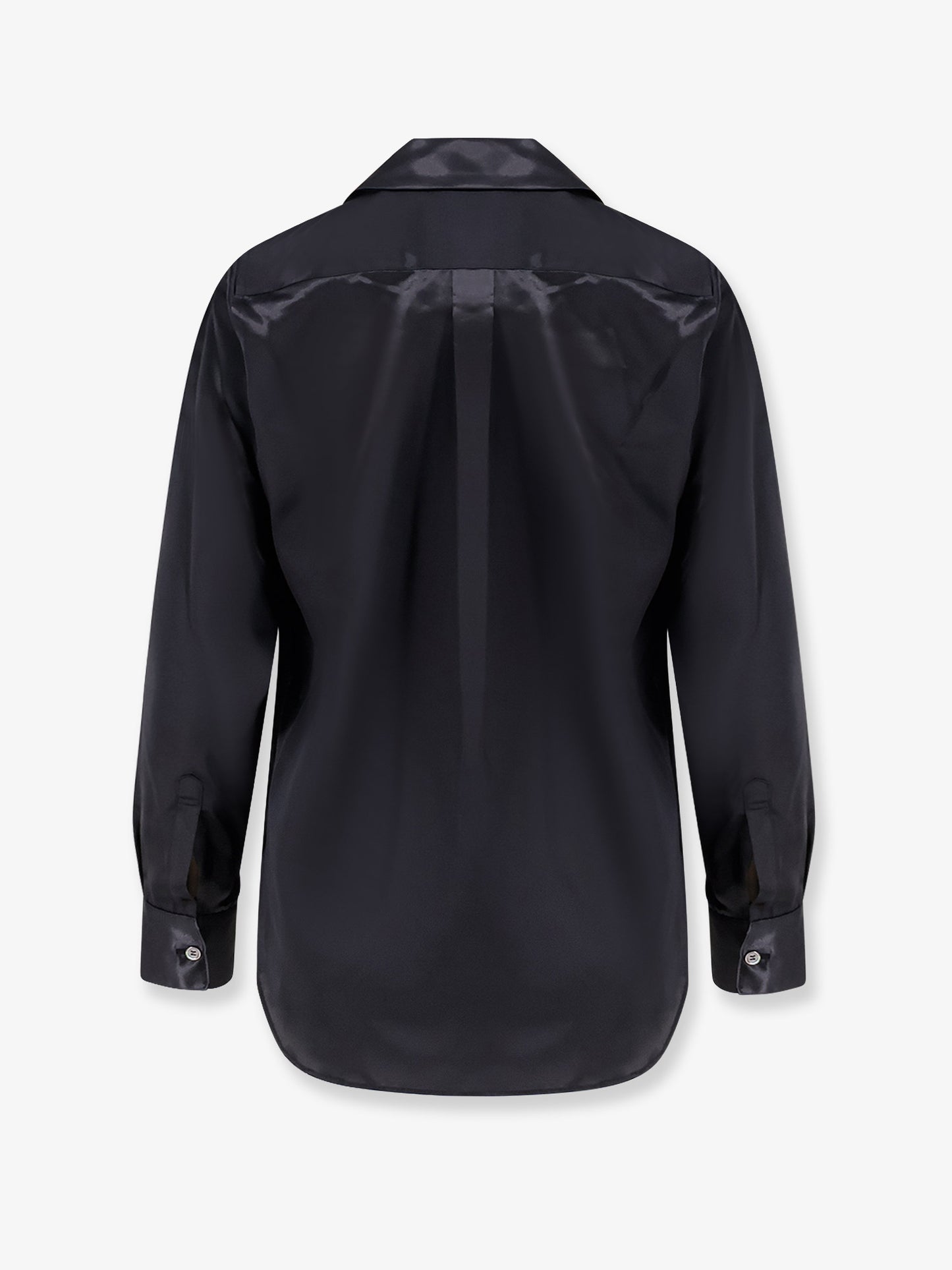 Satin shirt with maxi bow