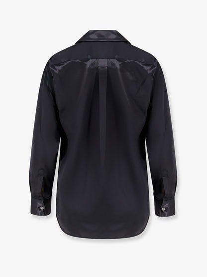 Satin shirt with maxi bow thumbnail